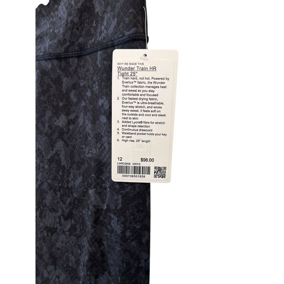 Lululemon Wunder Train High-Rise Tight 25" 12 NWT Hideaway Camo Deep Coal Multi - Picture 6 of 10
